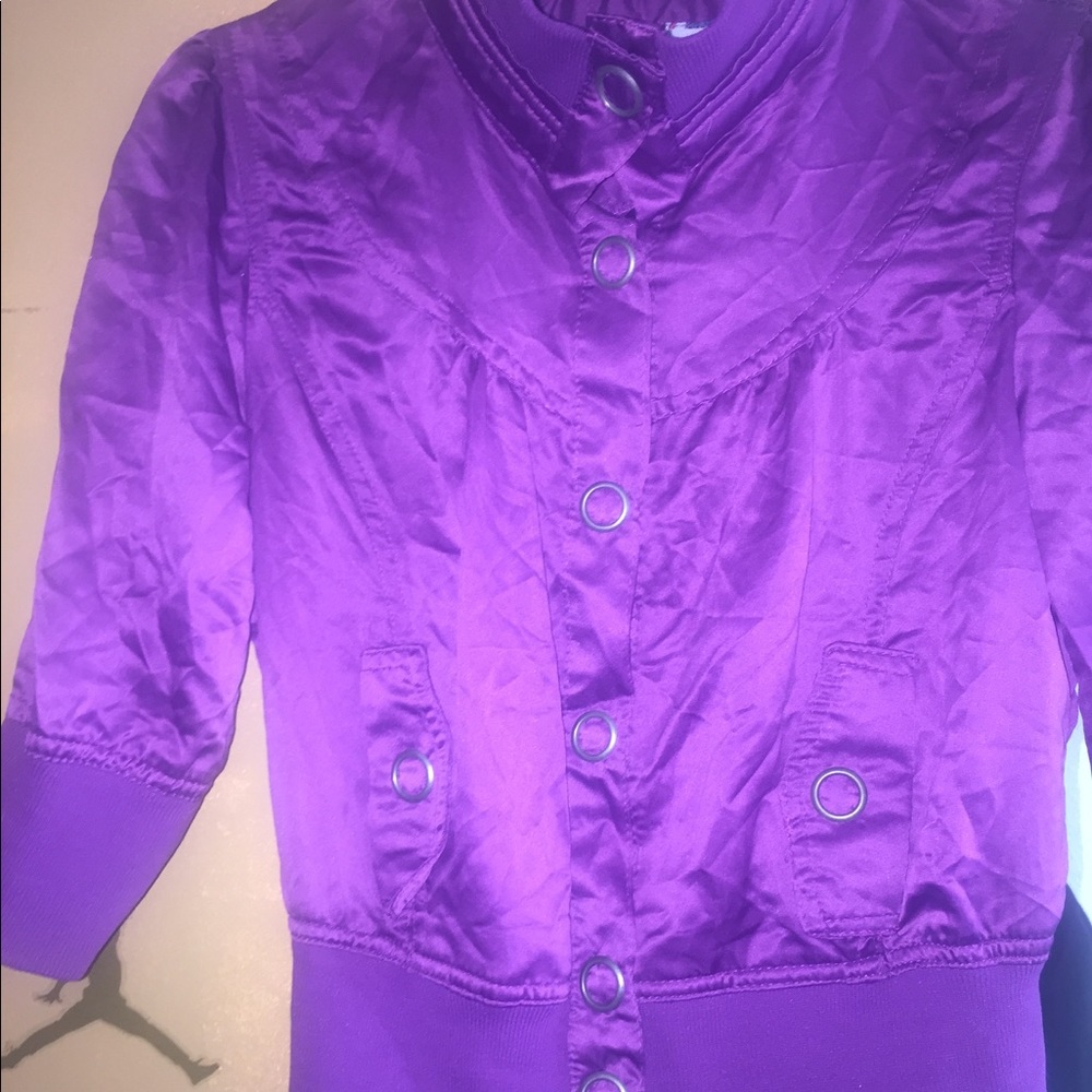 Purple crop top jacket